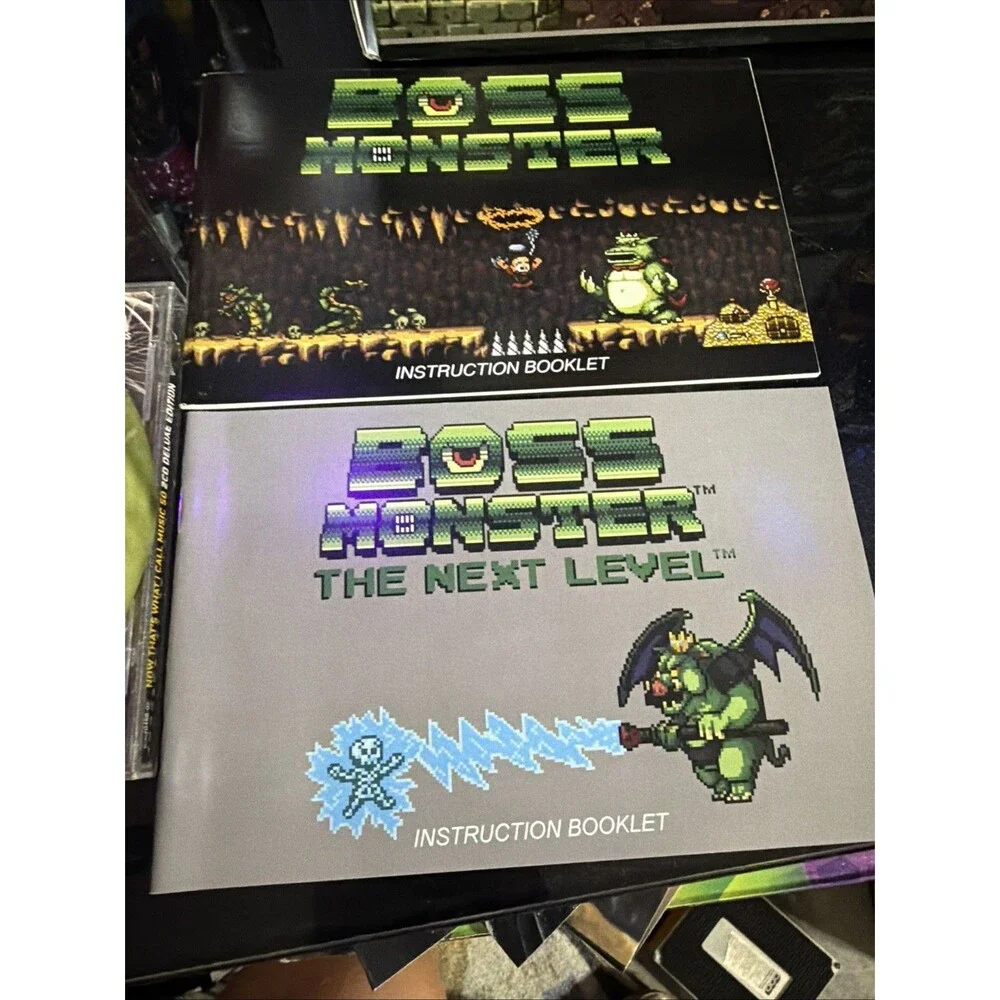 Boss Monster  + The Next Level Brotherwise Games Huge Card Lot Sleeves Manuals !